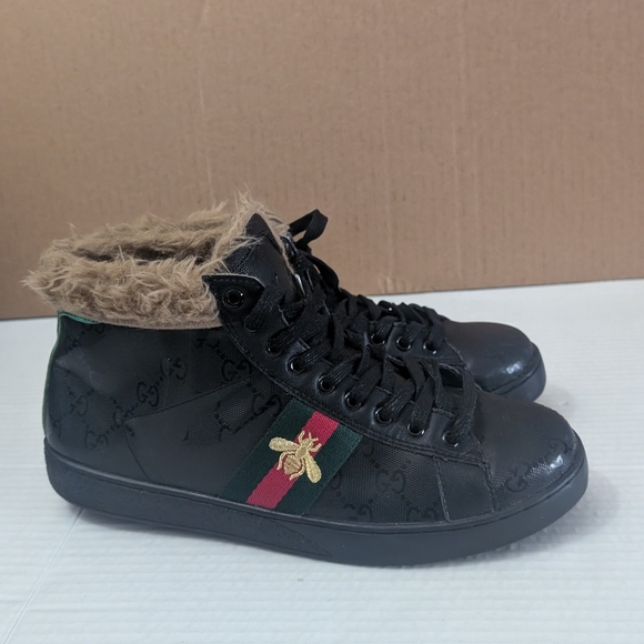 Gucci Other - Gucci men's Ace high-top sneakers with Fur Lining Size 8.5